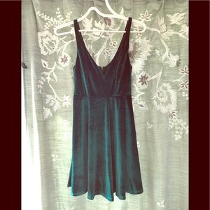 Velvet green dress